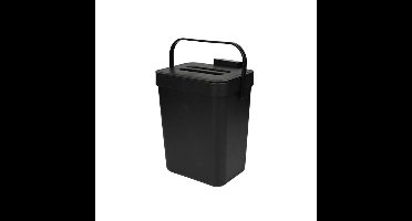 Benson GFT afvalbak - zwart - 3L - afsluitbaar - 16 x 13 x 21 cm