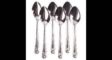 Benson Home Diner lepel - 6x stuks - chroom - zilver - bestek - 23 cm