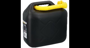 Benson Jerrycan - benzinetank - 10 liter - zwart - kunststof - lange schenktuit - brandstof