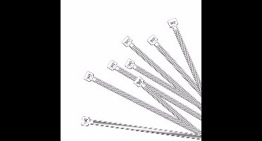 Benson Kabelbinders - tie wraps - wit - 100x stuks - 370 x 4,8 mm