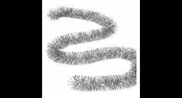Benson Kerstslinger - 2x guirlande - zilver - glanzend lametta - 270 cm