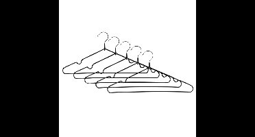 Benson Kledinghangers - 20x stuks - metaal - anti slip - 40 cm - vaste haak