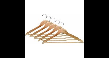 Benson Kledinghangers - 5x - hout - 45 x 24 cm - Klerenhangers