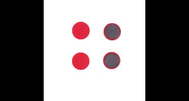 Benson koelkast Magneten rond - Rood - 4x stuks - D35 mm - magneetjes