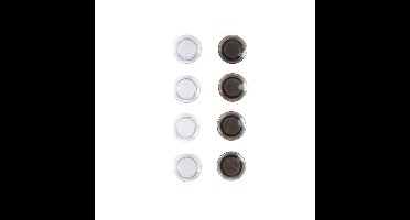 Benson koelkast Magneten rond - transparant - 8x stuks - D30 mm