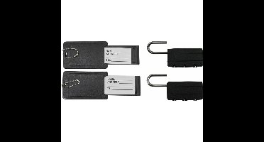 Benson Kofferlabel - 2x stuks - bagagelabel incl. hangslot - zwart - cijferslot