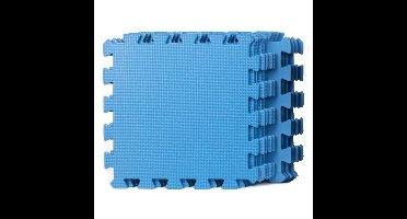 Benson Puzzelmat - 9x stuks delen - foam - blauw - vloertegels - 30 cm - speelmat