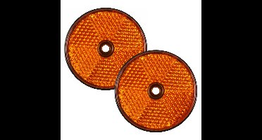 Benson Reflector - 2x - oranje - schroefbevestiging - 60mm - rond