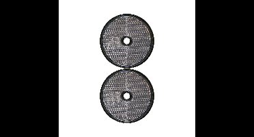 Benson Reflector - 2x - wit - schroefbevestiging - 60mm - rond