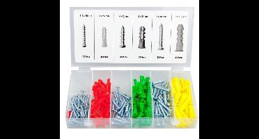 Benson Schroeven en pluggen set - 165-delig - schroevenset - pluggenset