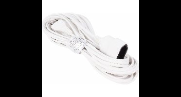 Benson Verlengsnoer - wit - voor platte stekkers - 10 m - randaarde