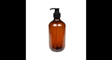 Benson Zeepdispenser - bruin - 500 ml - zeeppompje - D7 x H19 cm