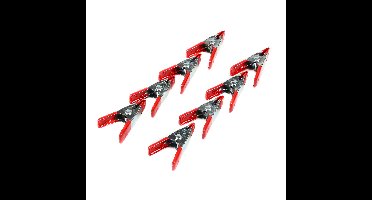 Benson Zeilklemmen/veerklemmen - 8x - staal - 5 cm - mini lijmklemmen