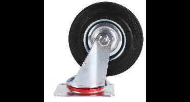 Benson Zwenkwieltje - rubber zwart - 125 mm - draagkracht 100 kg