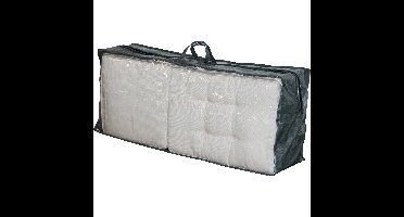 Beschermhoes - met rits - grijs/groen - voor stoelkussens - 130 x 32 x 50 cm