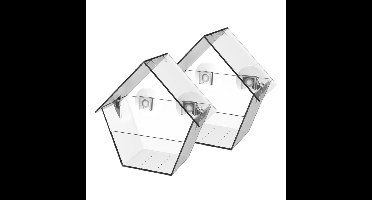 Best for Birds Voedersilo - Set van 2x stuks - voor het raam - transparant - zuignappen