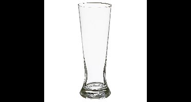 Bierglazen - 4x stuks - transparant - 370 ml - 21 cm - glazen voor bier
