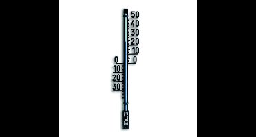 Binnen/buiten thermometer - kunststof - 4,5 x 28 cm - wandmontage