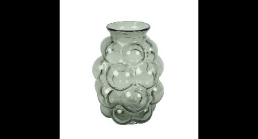 Bloemenvaas Bubblegum Large - transparant glas - lichtgrijs - D21 x H30 cm - vaas