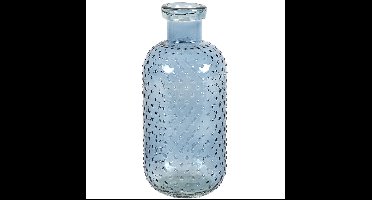 Bloemenvaas Cactus Dots - blauw transparant - glas - D11 x H24 cm