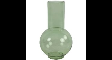 Bloemenvaas Catlin - groen - transparant glas - D20 x H36 cm