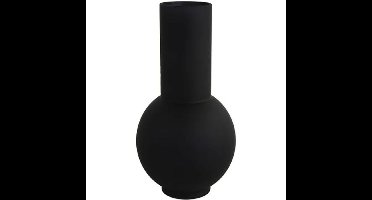 Bloemenvaas Catlin - mat zwart - glas - D20 x H36 cm