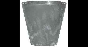 Bloempot/plantenpot voor buiten - kunststof - steengrijs - D20 x H19 cm - 3,5 liter