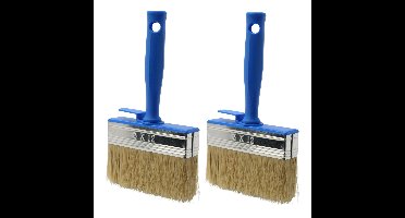 Blokkwast van 12 x 3 cm - 2x - schilderen - verfspullen - dikke kwasten - kunststof
