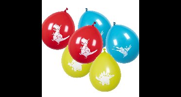 Boland 12x dino ballonnen - ca. 25 cm - Feestversiering en decoraties