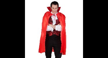 Boland Halloween cape - rood - 120 cm - vampier/duivel cape - verkleden - carnaval
