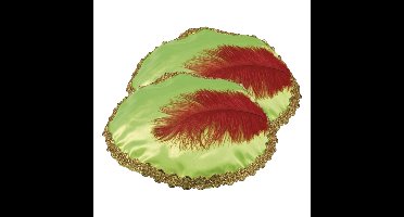 Boland Pietenmuts - 2x - groen - met veer - kinderen - sinterklaasfeest