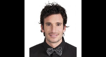 Boland vlinderstrik - zwart - spinnenweb - halloween - carnaval - horror thema