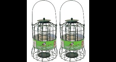 Boon Voedersilo voor kleine vogels - 2x stuks - groen - 36cm - voor vetbollen