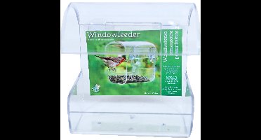 Boon Vogelvoederplek - transparant - vogelhuisje met zuignappen - 14 cm