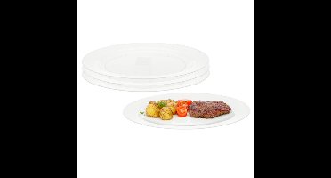 Bord - 8x - transparant - kunststof? - 23 cm