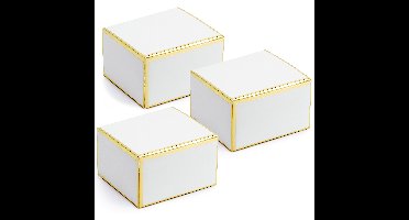 Cadeaudoosje - Bruiloft bedankje - 40x stuks - wit/goud - papier - 6 x 4 cm