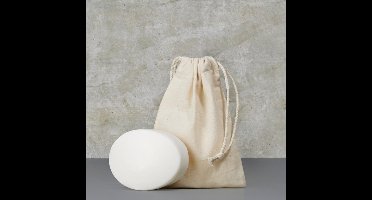 Canvas opbergzakje - naturel - met koord - 15 x 20 cm