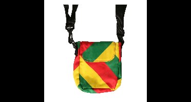 Carnaval feest schoudertasje - Limburg/Maastricht - groen-geel-rood