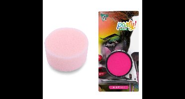 Carnaval schmink - Roze - met kwast en sponsje - Gezicht/lichaam - 12 ml - kind/volwassenen