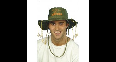Carnaval verkleed hoed Australia - olijfgroen - bush ranger accessoires