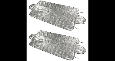 Carpoint Anti vries deken - 2x - auto zonnescherm - universeel - 100 x 200 cm
