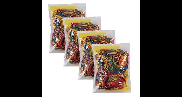 Centrum Elastiekjes - 6x - rubber - multi color - 50 gram - hobby/kantoorartikelen