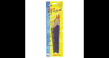 Centrum Penselen - set van 6x stuks - schilderen - kwasten - hobby - schoolspullen