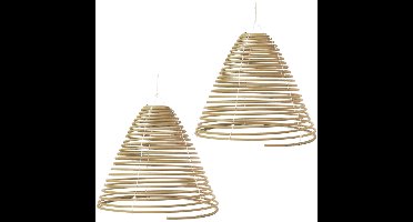 Citronella wierookstokjes - 2x - spiraal - hangend - 22 branduren - citrusgeur