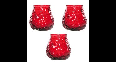 Cosy & Trendy mini lowboy tafelkaars - 15x - rood - 17 Branduren - 7 cm