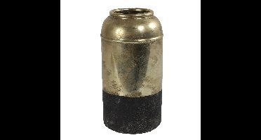 Countryfield bloemenvaas - goud - keramiek - luxe/stijlvol - D15 x H30 cm