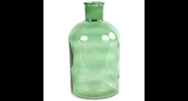 Countryfield Vaas - mintgroen - glas - apotheker fles vorm - D17 x H30 cm