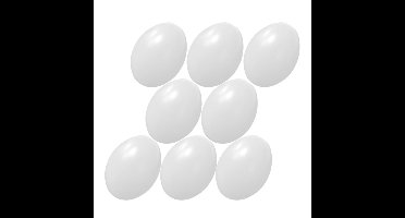 Creative Company eieren - 8x stuks - wit - kunststof - 6 cm - decoraties - DIY