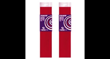 Crepe papier platte vellen - 3x - donker rood - 250 x 50 cm - Knutselen met papier - Knutselspullen