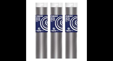 Crepe papier platte vellen - 5x - zilver - 250 x 50 cm - Knutselen met papier - Knutselspullen